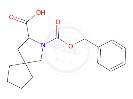 Chemical structure of 2-((Benzyloxy)carbonyl)-2-azaspiro[4.4]Nonane-3-carboxylic acid