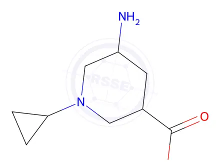 Chemical structure of 5-Amino-1-cyclopropylpiperidine-3-carboxylic acid