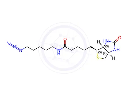 Chemical structure of 5-(Biotinamido)pentylazide
