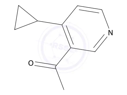 Chemical structure of 1-(4-Cyclopropylpyridin-3-yl)ethanone