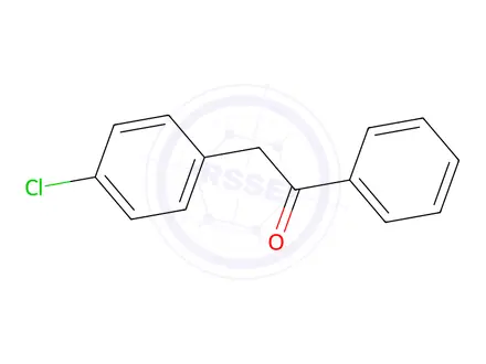 Chemical structure of 2-(4-Chlorophenyl)-1-phenylethanone