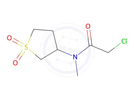 Chemical structure of 2-chloro-N-(1,1-dioxidotetrahydrothiophen-3-yl)-N-methylacetamide
