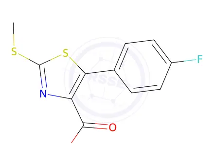 Chemical structure of 5-(4-Fluorophenyl)-2-(methylthio)thiazole-4-carboxylic acid