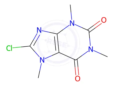 Chemical structure of 8-Chloro Caffeine