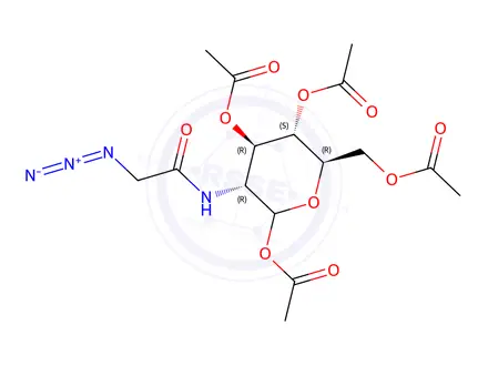 Chemical structure of 1-3-4-6-Tetra-O-acetyl-N-azidoacetylglucosamine