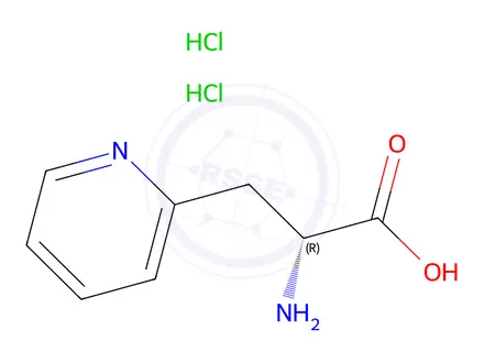 Chemical structure of (R)-2-Amino-3-(pyridin-2-yl)propanoic acid dihydrochloride
