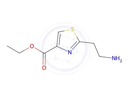 Chemical structure of Ethyl 2-(2-Aminoethyl)-1,3-thiazole-4-carboxylate hydrobromide
