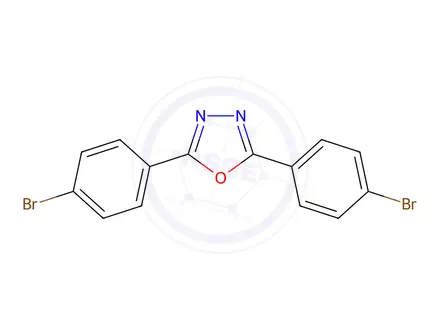 Chemical structure of 2,5-Bis(4-bromophenyl)-1,3,4-oxadiazole