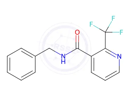 Chemical structure of N-(Phenylmethyl)-2-(trifluoromethyl)-3-pyridinecarboxamide