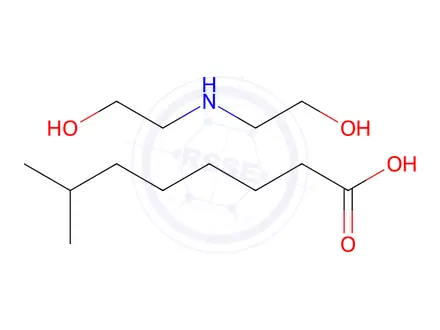 Chemical structure of isononanoic acid, compound with 2,2'-iminodiethanol (1:1)