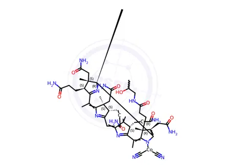 Chemical structure of Dicyanocobinamide