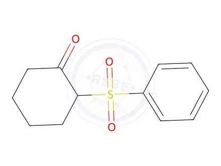 Chemical structure of 2-(Phenylsulfonyl)cyclohexan-1-one