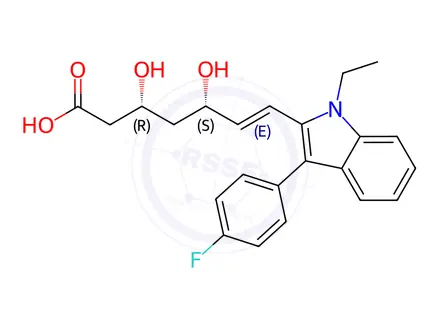 Chemical structure of Fluvastatin Sodium Impurity 21 Monomer
