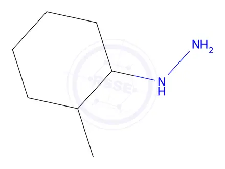 Chemical structure of (2-methylcyclohexyl)hydrazine hydrochloride