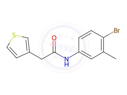 Chemical structure of n-(4-Bromo-3-methylphenyl)-2-(thiophen-3-yl)acetamide