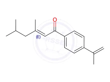 Chemical structure of (3,5-Dimethyl-2-hexeno)-4-isopropenylphenone