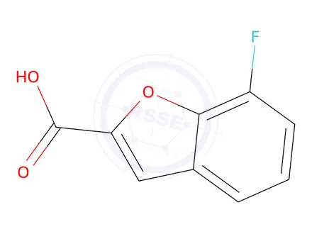 Chemical structure of 7-fluoro-1-benzofuran-2-carboxylic acid