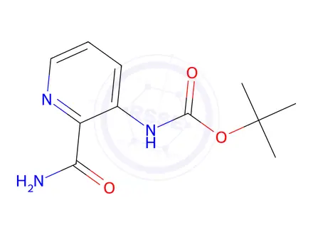 Chemical structure of tert-Butyl (2-carbamoylpyridin-3-yl)carbamate