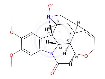 Chemical structure of Brucine N-Oxide Hydrate