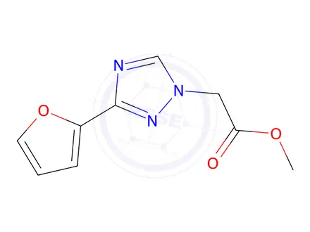 Chemical structure of Methyl 2-(3-(furan-2-yl)-1H-1,2,4-triazol-1-yl)acetate