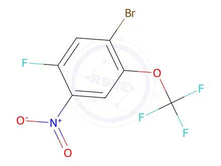 Chemical structure of 1-Bromo-5-fluoro-4-nitro-2-(trifluoromethoxy)benzene