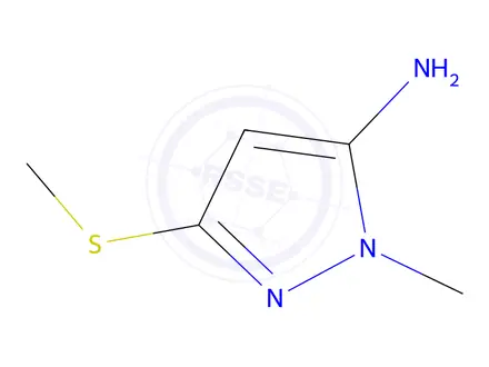 Chemical structure of 1-Methyl-3-(methylthio)-1H-pyrazol-5-amine