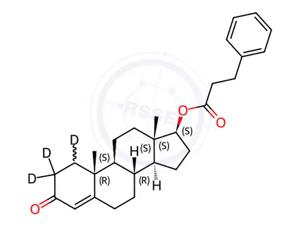 Chemical structure of Testosterone-16,16,17-D3 17-Phenylpropionate