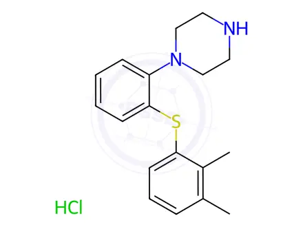 Chemical structure of 4-Desmethyl 3-Methyl Vortioxetine Hydrochloride