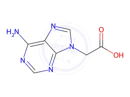Chemical structure of 6-Amino-9H-purine-9-acetic Acid
