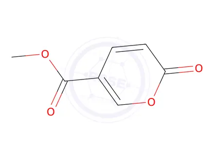 Chemical structure of 2H-Pyran-5-carboxylic acid, 2-oxo-, methyl ester (8CI)(9CI)
