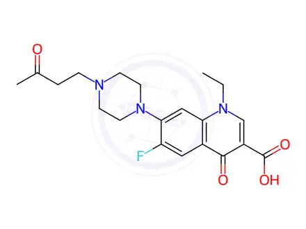 Chemical structure of N-(3-Oxobutyl) Norfloxacin