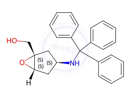Chemical structure of [(1S,3S,5S)-3-(Tritylamino)-6-oxabicyclo[3.1.0]hexan-1-yl]methanol