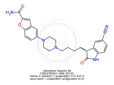 Chemical structure of Vilazodone Impurity 66
