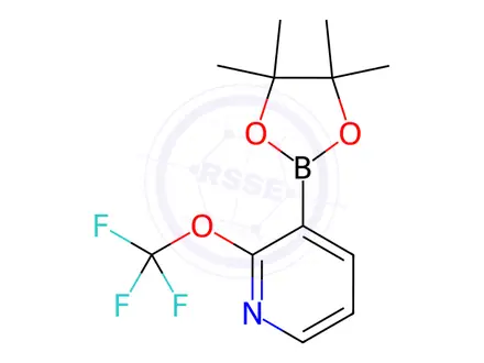 Chemical structure of 3-(4,4,5,5-Tetramethyl-1,3,2-dioxaborolan-2-yl)-2-(trifluoromethoxy)pyridine