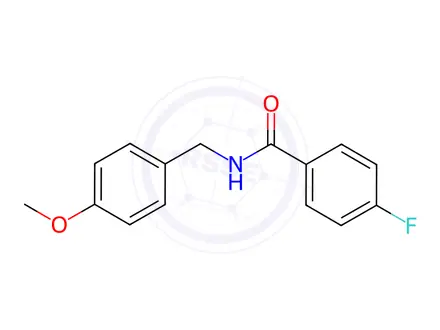 Chemical structure of 4-Fluoro-N-(4-methoxybenzyl)benzamide