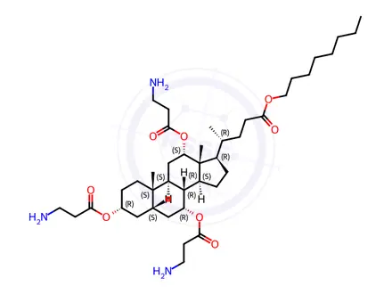 Chemical structure of Ceragenin CSA 44 Trihydrochloride