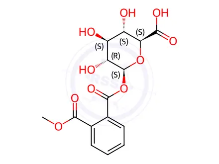 Chemical structure of Monomethyl Phthalate O-β-D-Glucuronide