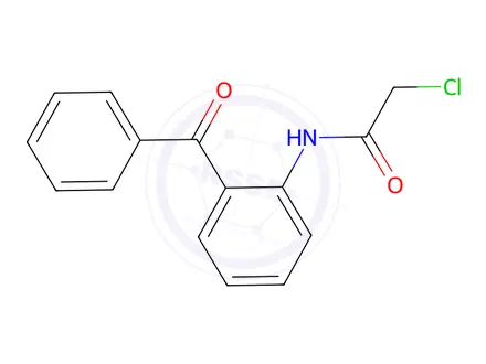 Chemical structure of N-(2-Benzoylphenyl)-2-chloroacetamide