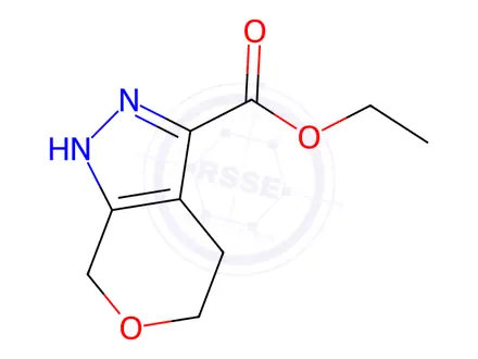 Chemical structure of Ethyl 1,4,5,7-tetrahydropyrano[3,4-c]pyrazole-3-carboxylate