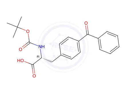 Chemical structure of Boc-p-Bz-D-Phe-OH