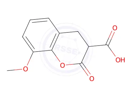 Chemical structure of 3,4-Dihydro-8-methoxy-2-oxo-2H-chromene-3-carboxylic acid