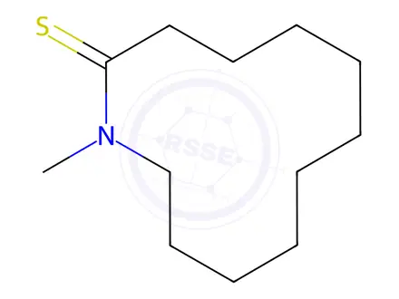 Chemical structure of Azacyclododecane-2-thione, 1-methyl-