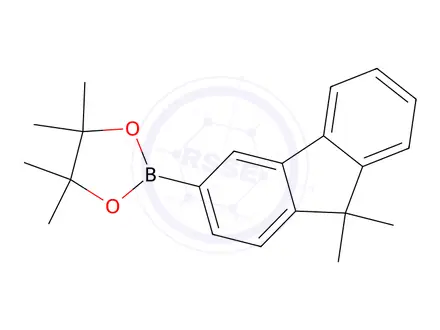 Chemical structure of 9,9-DiMethylfluorene-3-boronic acid pinacol ester