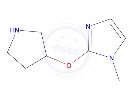 Chemical structure of 1-Methyl-2-(pyrrolidin-3-yloxy)-1h-imidazole