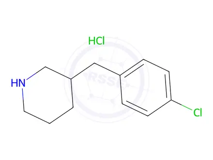 Chemical structure of 3-(4-Chlorobenzyl)piperidinehydrochloride