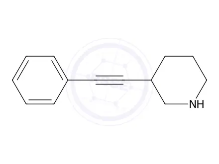 Chemical structure of 3-(Phenylethynyl)piperidine