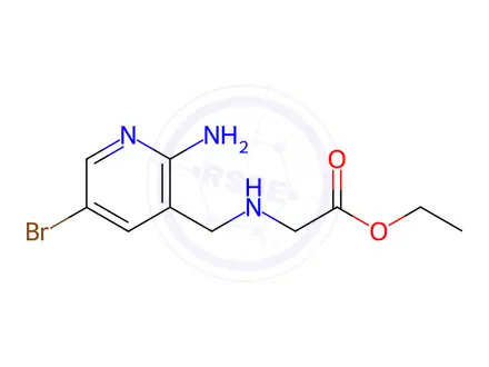 Chemical structure of Glycine, N-[(2-amino-5-bromo-3-pyridinyl)methyl]-, ethyl ester