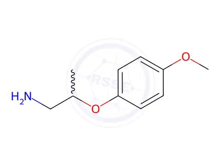 Chemical structure of 2-(4-Methoxyphenoxy)-propylamine Hydrochloride