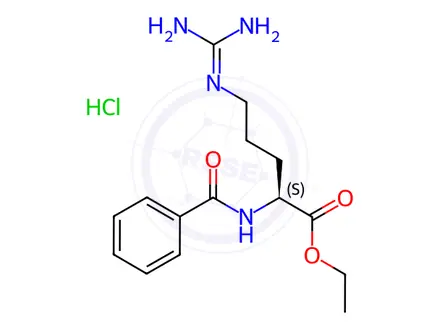 Chemical structure of Nα-Benzoyl-L-arginine ethyl ester hydrochloride