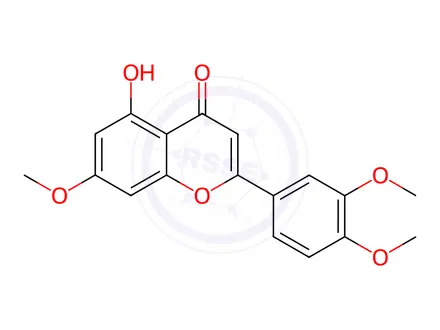 Chemical structure of 7,3',4'-Tri-O-methylluteolin